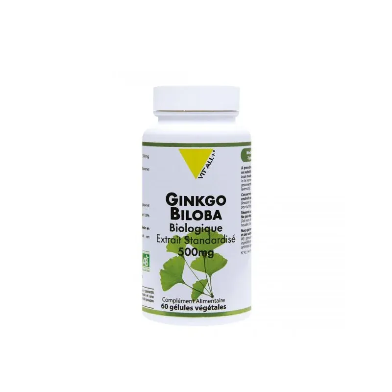 VITALL+ GINKGO BILOBA 500MG / 60 GELULES