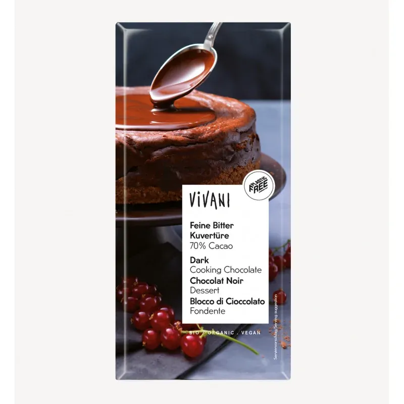 VIVANI DESSERT TABLETTE DE CHOCOLAT NOIR 70% 200G