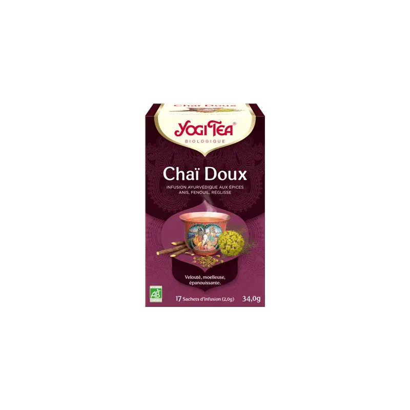 YOGI TEA Chaï Doux 17 x2g (Anis, fenouil, réglisse, cardamome, gingembre)